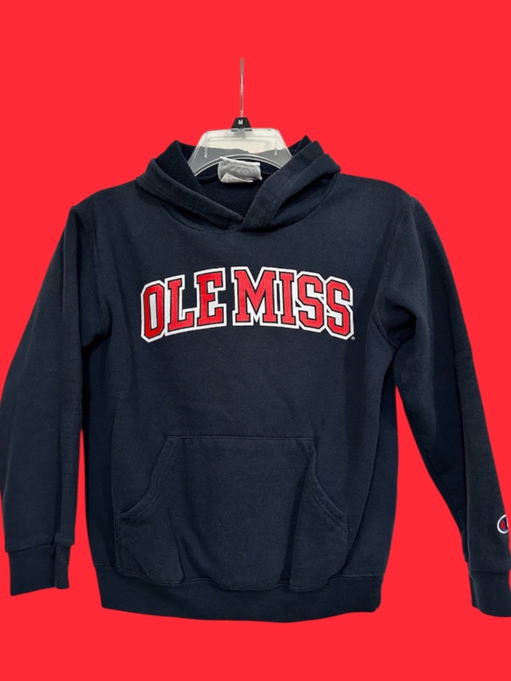 Champion Boys YM 7/8 Hoodie Ole Miss